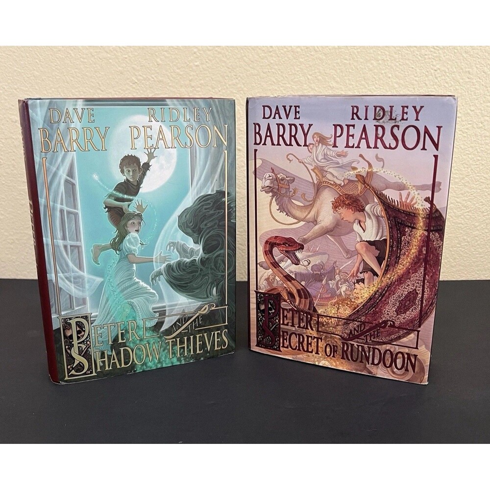 Peter and The Secret of Rundoon & Shadow Thieves HC/DJ Books Barry & Pearson Lot